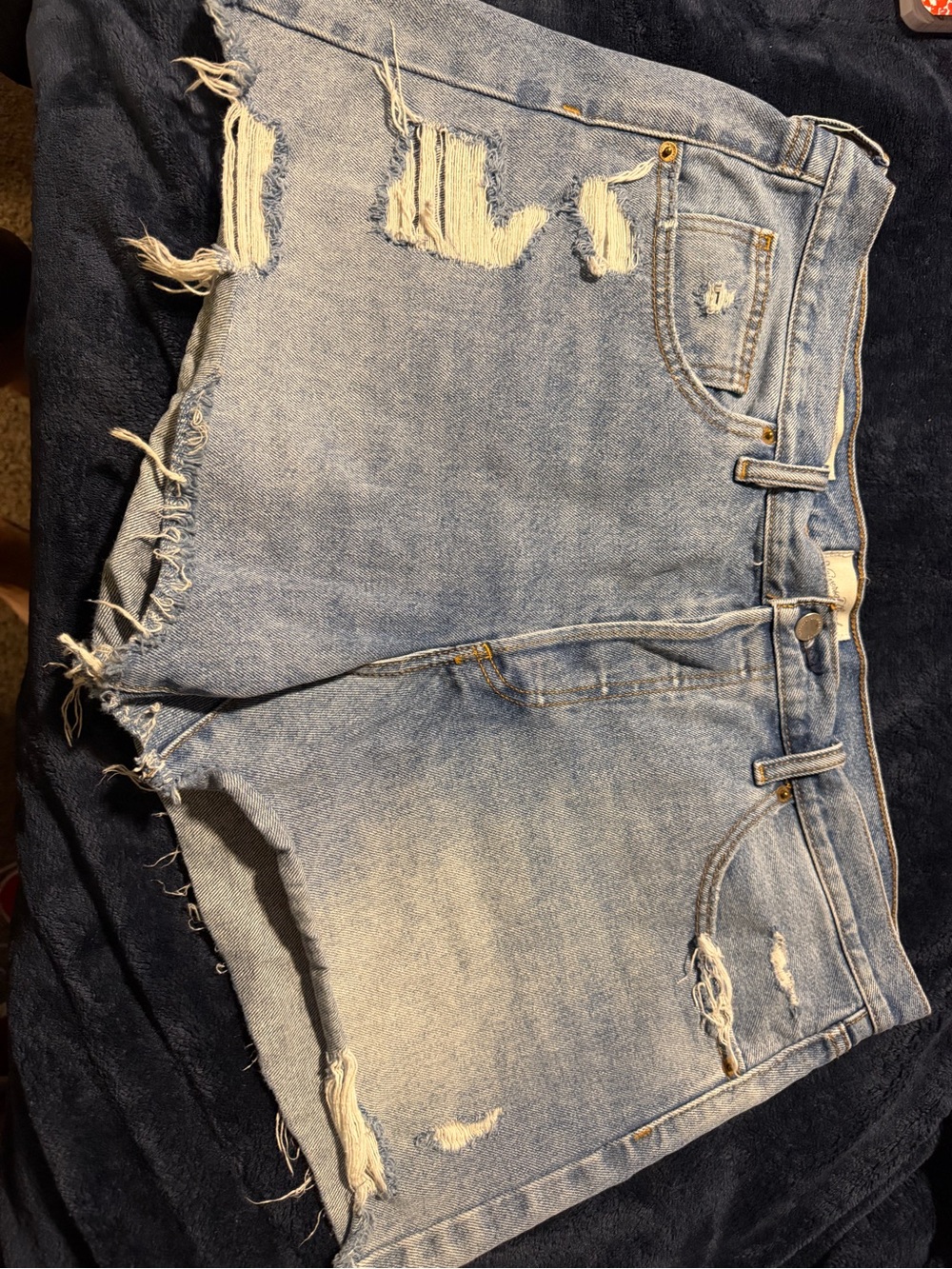 Universal Thread Light Blue Distressed Denim Shorts